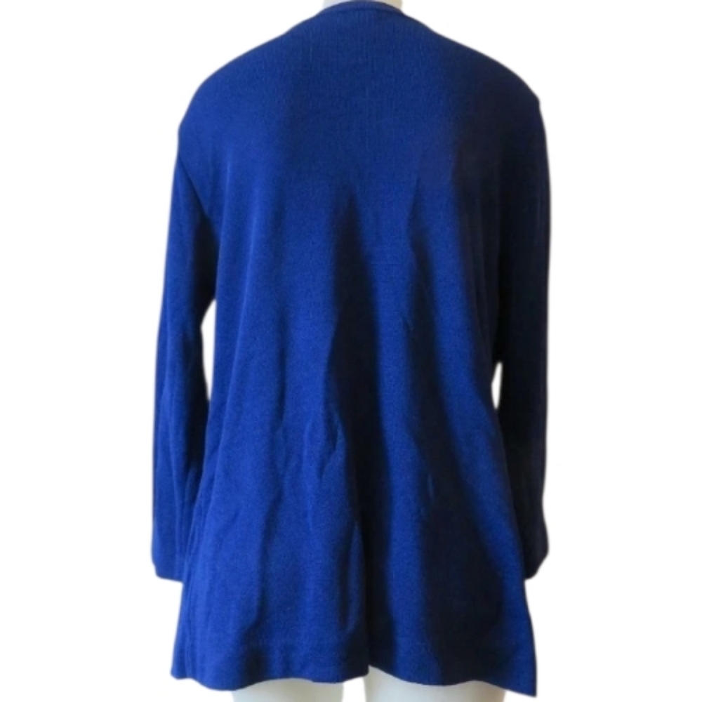Jones New York Royal Blue Embellished Cardigan W/ Matching   Tank Top - Picture 2 of 11